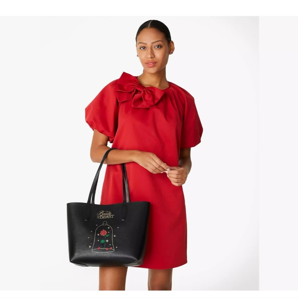 Disney x Kate Spade Beauty and the Beast reversible leather tote